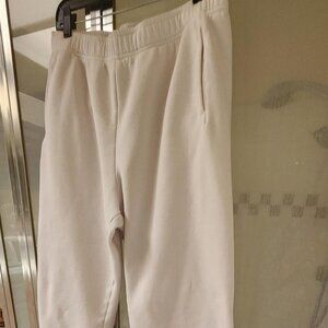 OFFLINE by Aerie Baggy Jogger White Sweatpants Size L